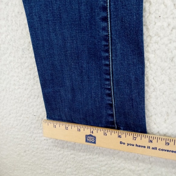 American Eagle Outfitters Hi Rise Skinny Kick Jeans Womens Size 4 Long Dark Wash - Picture 6 of 10